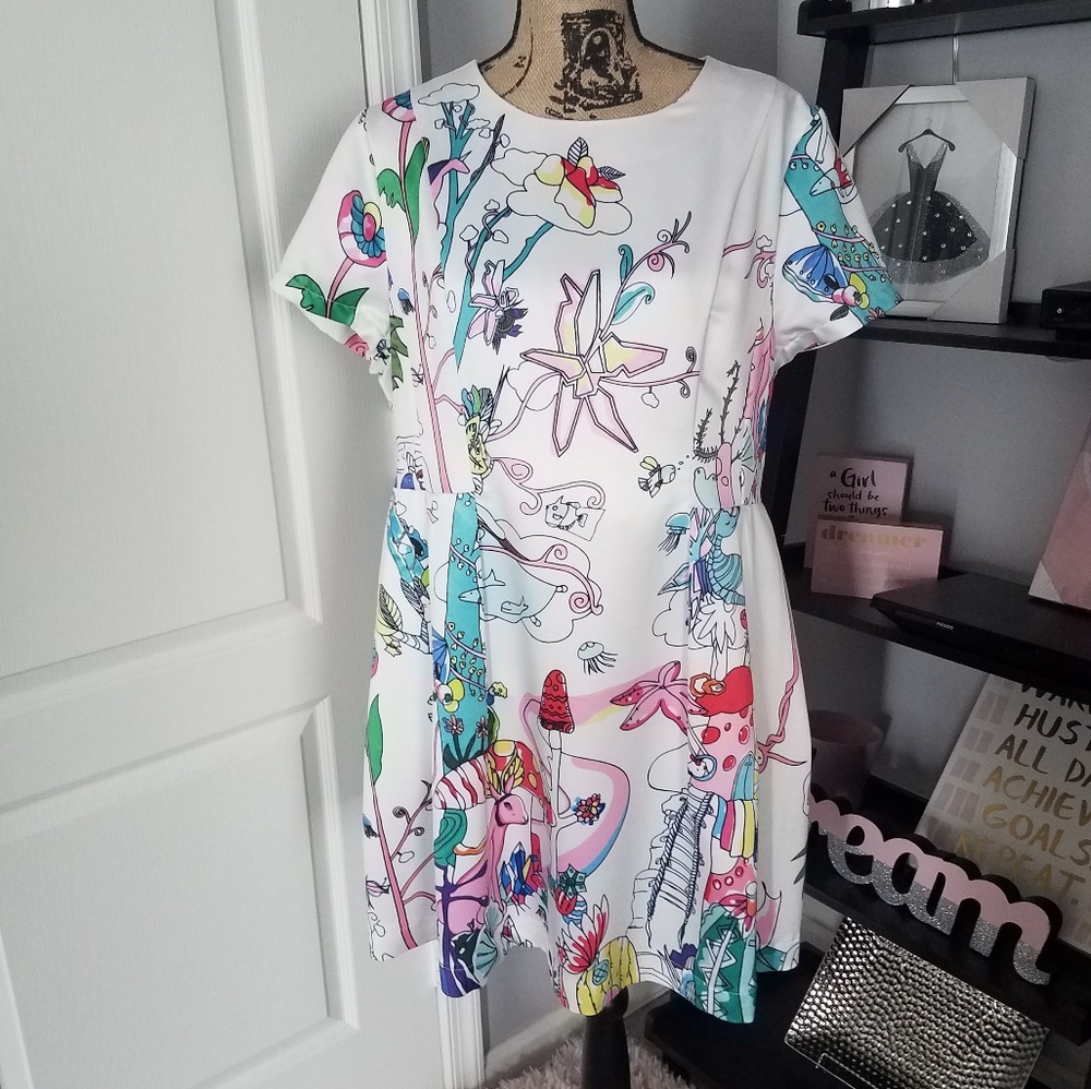 Whimsical Printed Dress